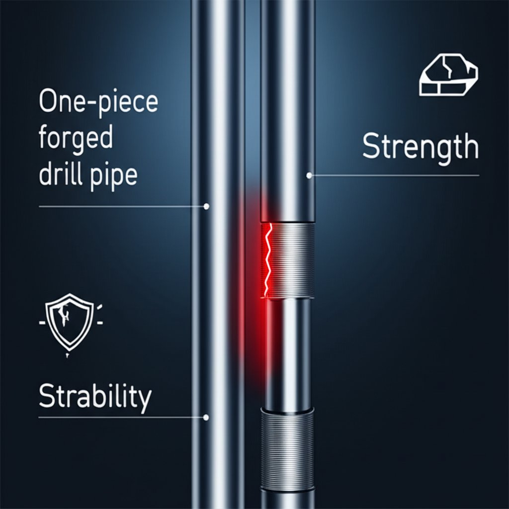 visual comparison of a one piece forged versus a friction welded drill pipe visual comparison of a one piece forged versus a friction welded drill pipe